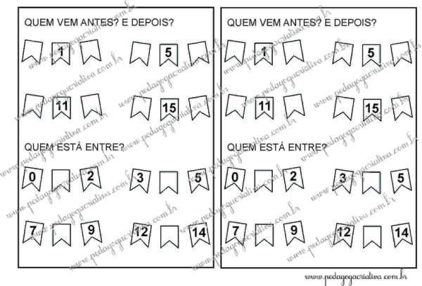 Atividade de Numerais - Antes e Depois