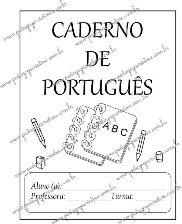 Abertura de caderno - Português